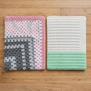 Knit handmade crotchet baby blankets